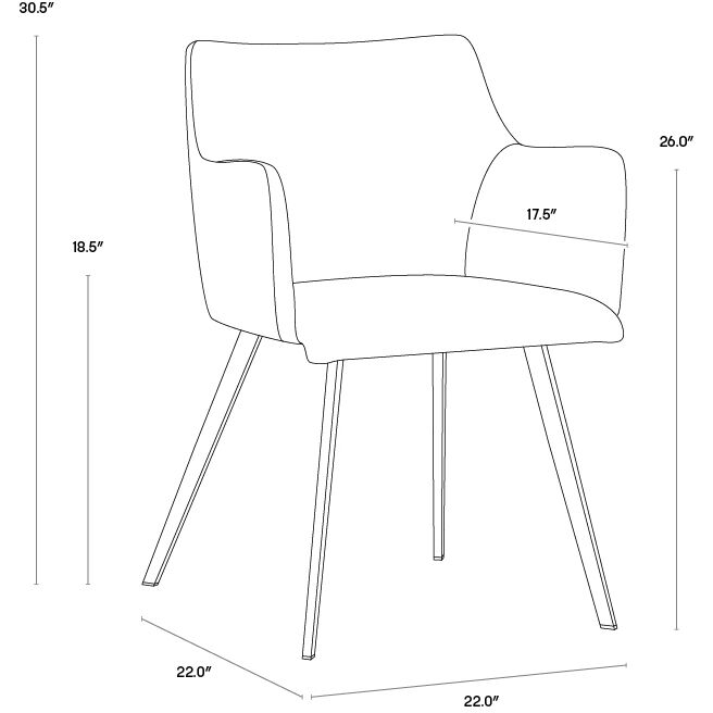 Griffin Town Grey / Roman Grey Dining Armchair