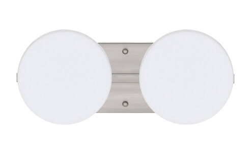 Ciro 2 Light 15 inch Satin Nickel Vanity Lighting Wall Light in Halogen