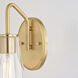 Beverly 1 Light 7.75 inch Muted Brass Bathroom Light Wall Light