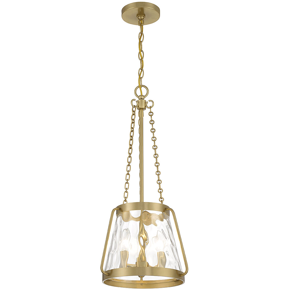 Crawford 3 Light 12 inch Warm Brass Pendant Ceiling Light