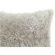 Cashmere Fur 18 X 3 inch Grey Pillow