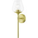 Willow 1 Light 6 inch Satin Brass Vanity Sconce Wall Light