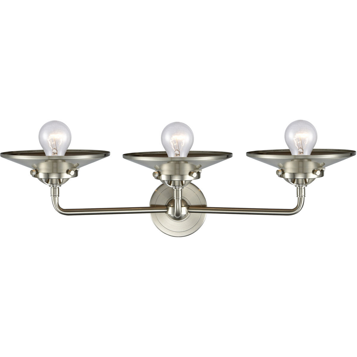 Nouveau Railroad 3 Light 26 inch Brushed Satin Nickel Bath Vanity Light Wall Light, Nouveau
