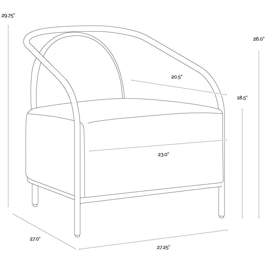 Cicero Cantina Black Lounge Chair