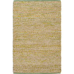 Hollis 72 X 48 inch Green and Green Area Rug, Cotton and Seagrass