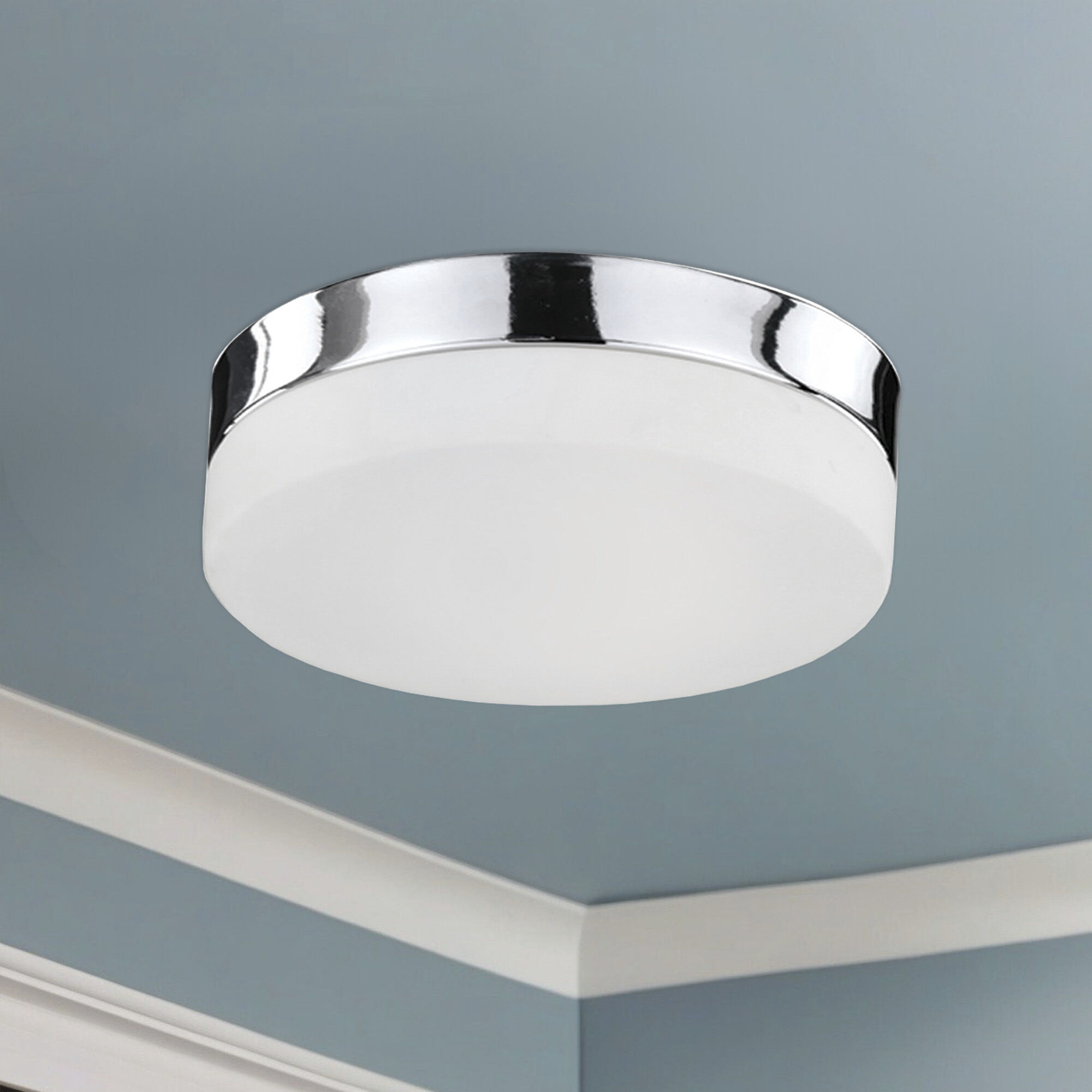 Lomita LED 11 inch Chrome Flush Mount Ceiling Light