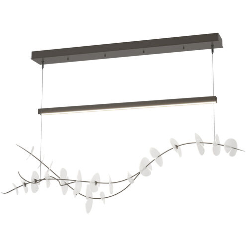 Lily LED 41.1 inch Dark Smoke and Aqualite Glass Pendant Ceiling Light in Dark Smoke/Aqualite