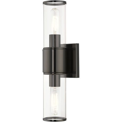 Quincy 2 Light 16 inch Black Chrome Vanity Sconce Wall Light