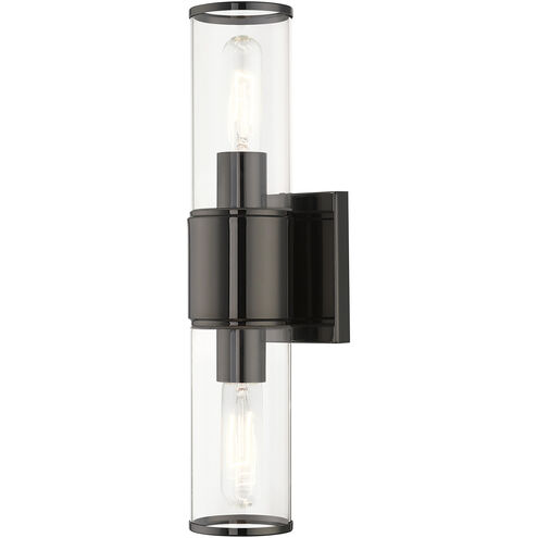 Quincy 2 Light 16 inch Black Chrome Vanity Sconce Wall Light