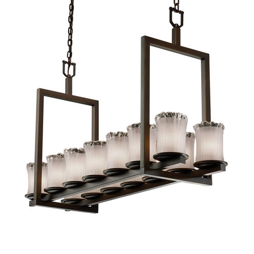 Veneto Luce 14 Light 13 inch Matte Black Chandelier Ceiling Light in Clear Textured (Veneto Luce), 9800 Lm LED
