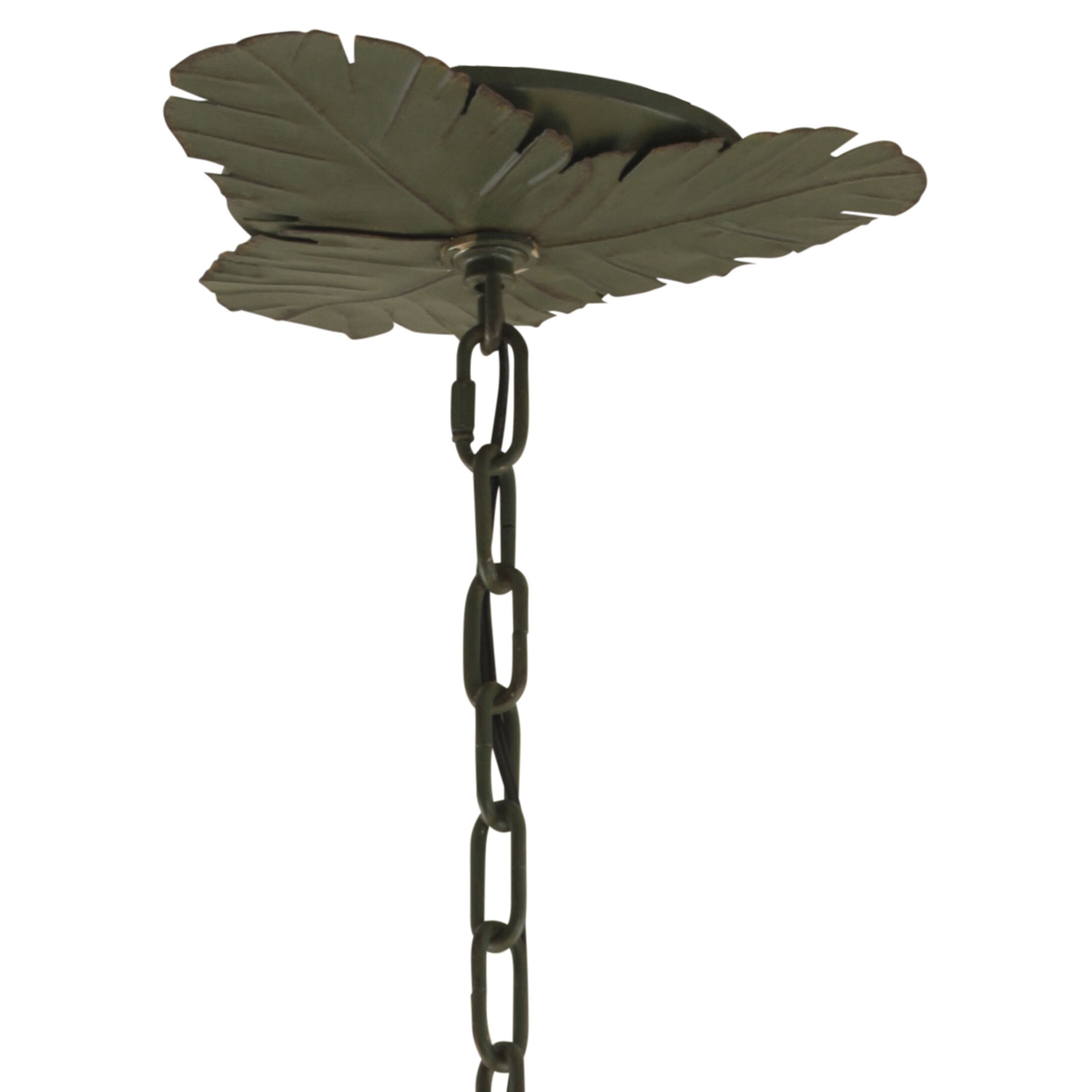 Banana Leaf 6 Light 25 inch Banana Leaf Chandelier Ceiling Light in Natural Green