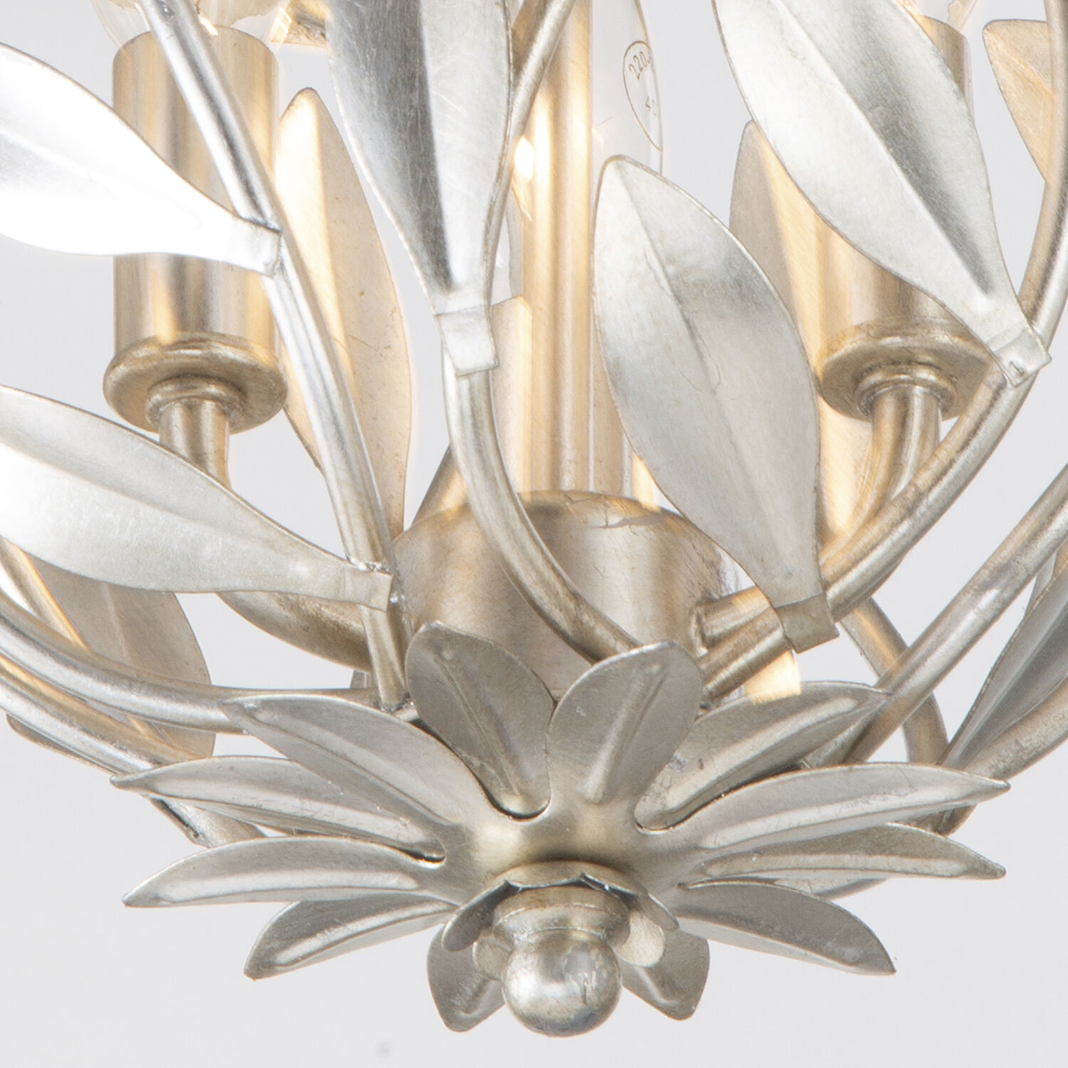 Broche 3 Light 9 inch Antique Silver Chandelier Ceiling Light