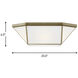 Suzanne Kasler Morrison 4 Light 20 inch Satin Brass Flush Mount Ceiling Light