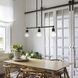 Lansdale 3 Light 24 inch Black with Brushed Nickel Accents Linear Chandelier Ceiling Light