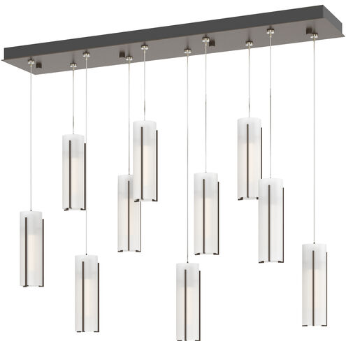 Exos Glass 10 Light 44.5 inch Ink Pendant Ceiling Light in Opal
