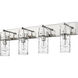 Fontaine 4 Light 34 inch Polished Nickel Vanity Wall Light