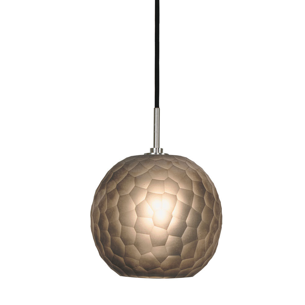 Envisage VI LED 8 inch Brushed Nickel Mini Pendant Ceiling Light in Chiseled Smoke