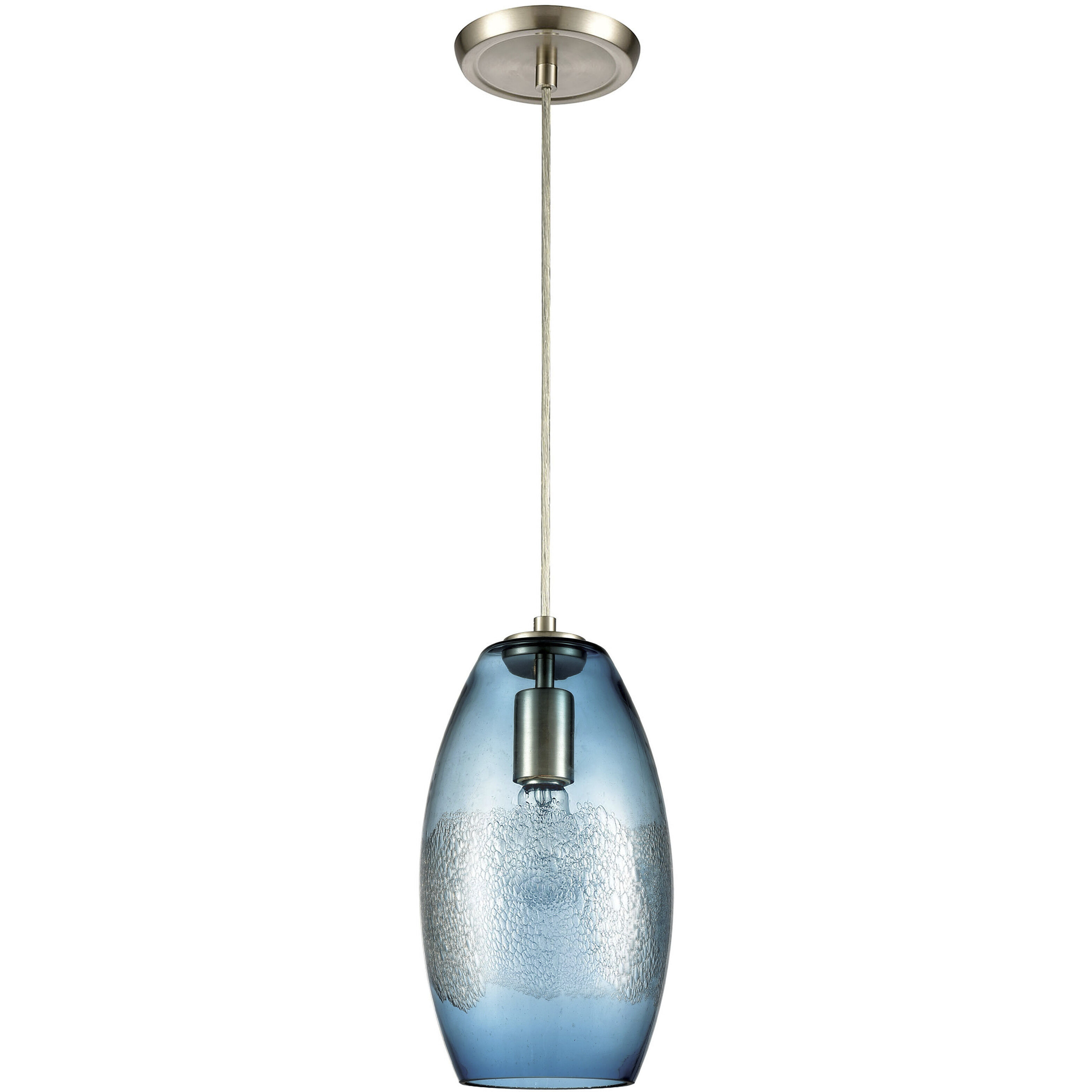 Ebbtide 1 Light 6 inch Satin Nickel Mini Pendant Ceiling Light
