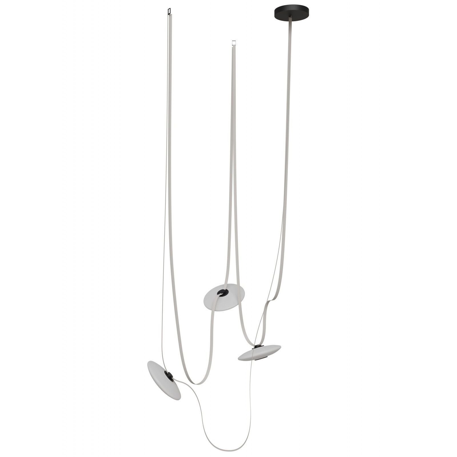 Fremont LED 8.5 inch Ivory and Black Belt Chandelier Ceiling Light