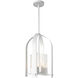 Triomphe 4 Light 13 inch White Outdoor Lantern in Seeded Clear