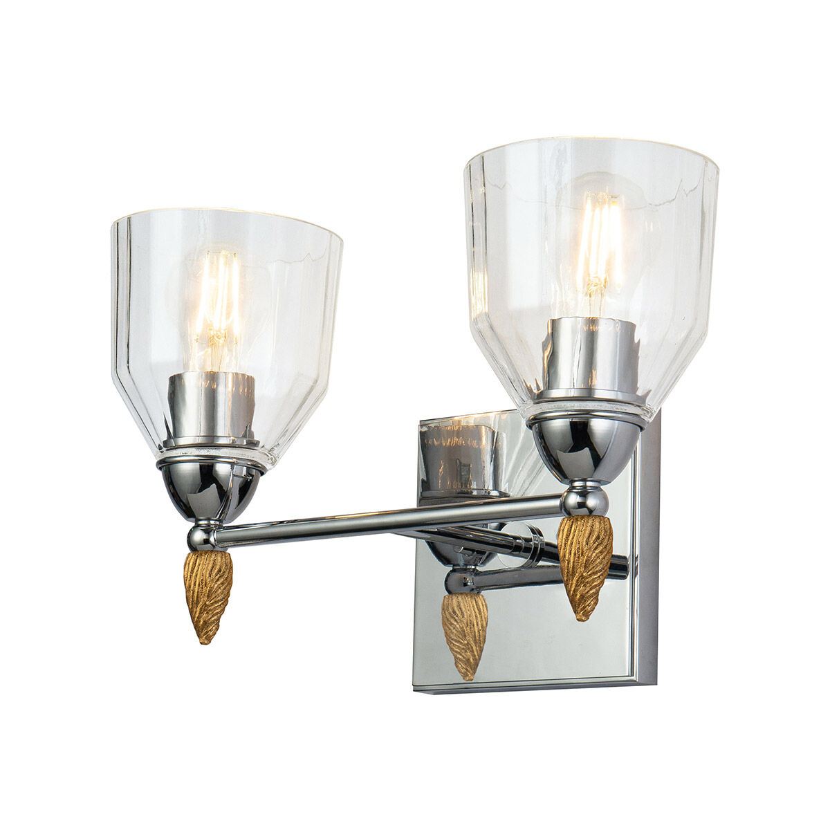 Chrome and gold vanity light shop