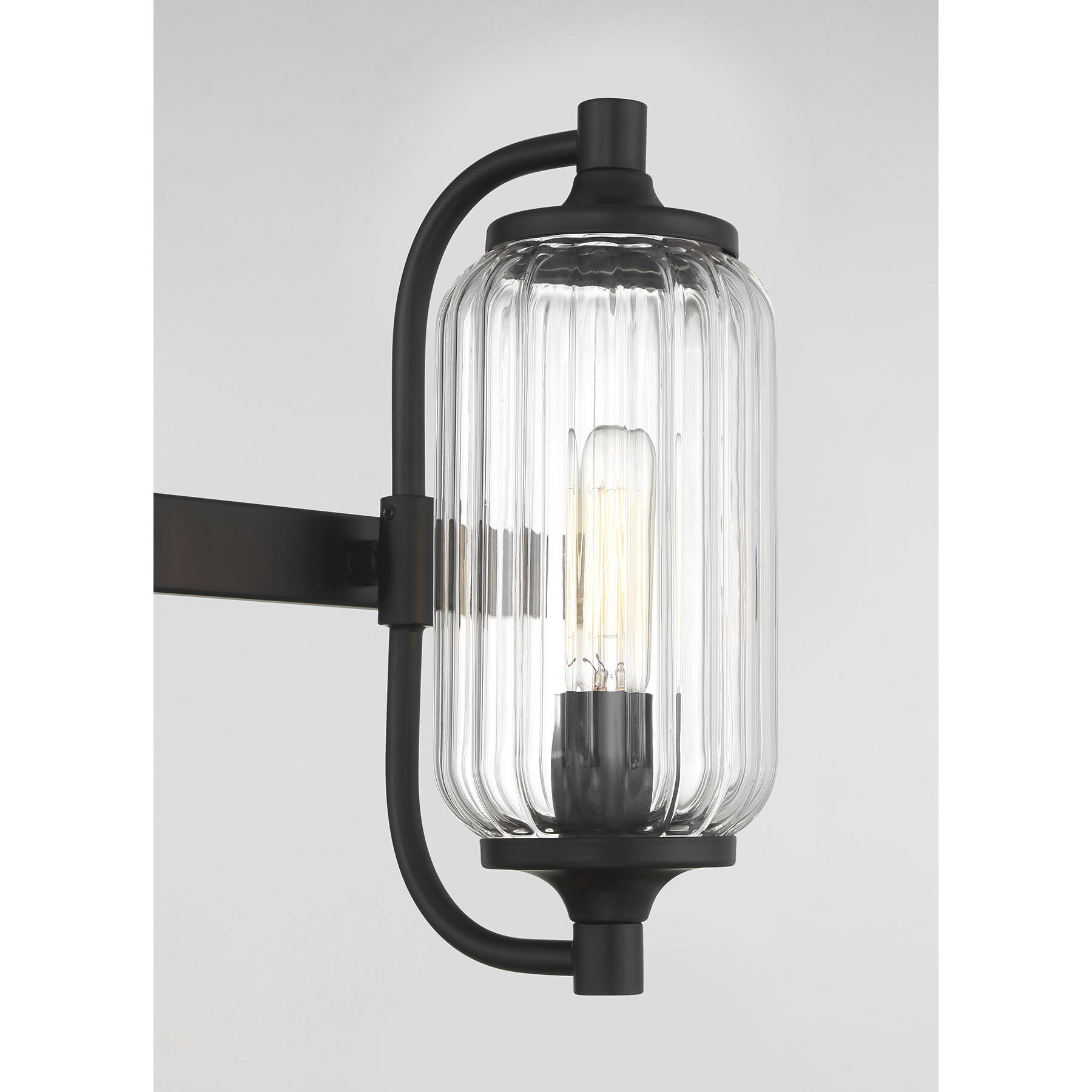 Holton 3 Light 24 inch Matte Black Bathroom Vanity Light Wall Light