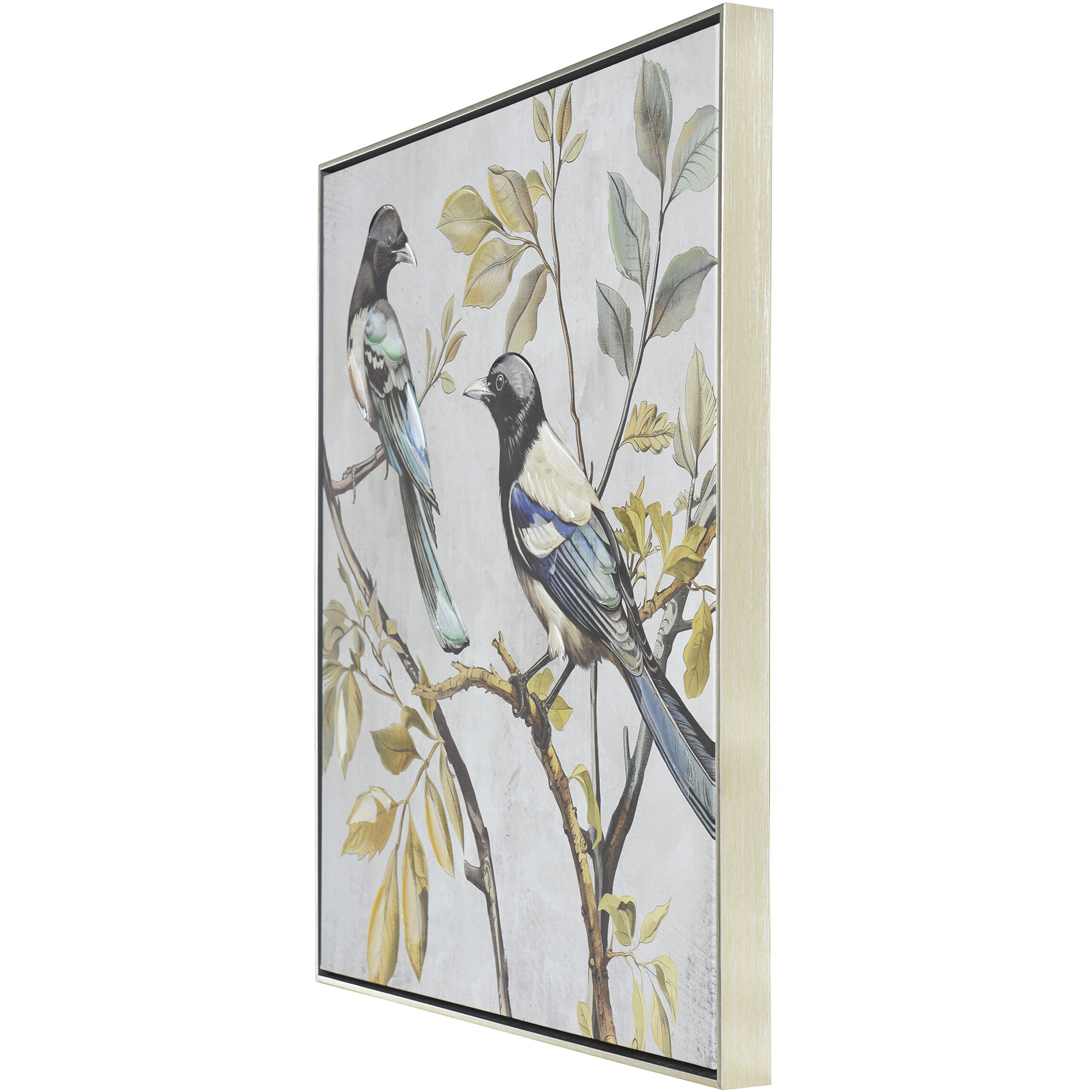 Birdsong Blue and Green and Cream Wall Art