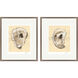 Sepia Oysters Beige and Brown and Gray and Multi Framed Art