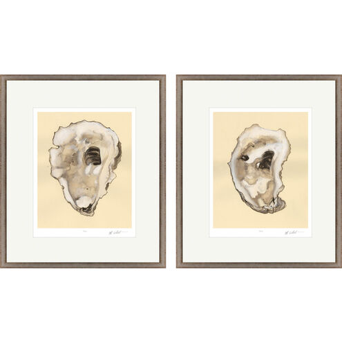 Sepia Oysters Beige and Brown and Gray and Multi Framed Art