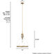 Van Nuys 1 Light 16 inch Alturas Gold Pendant Ceiling Light