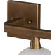 Bombelles 4 Light 38 inch Antique Brass/Natural Bath Bar Wall Light