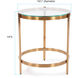 Carter 19 X 16 inch Polished Brass Side Table