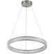 Chevron LED 23.62 inch Brushed Nickel Pendant Ceiling Light