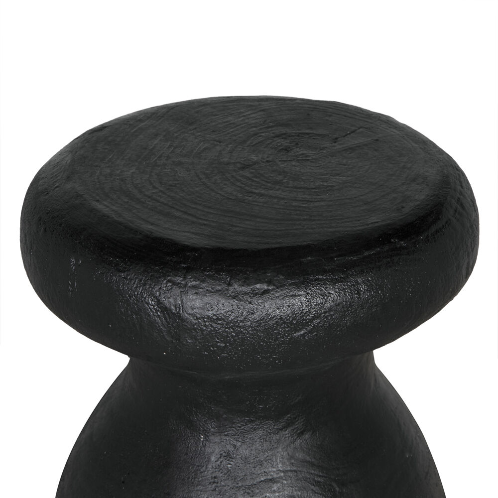 Samson 24 inch Black Burnt Fiber Cement Stool/Side Table