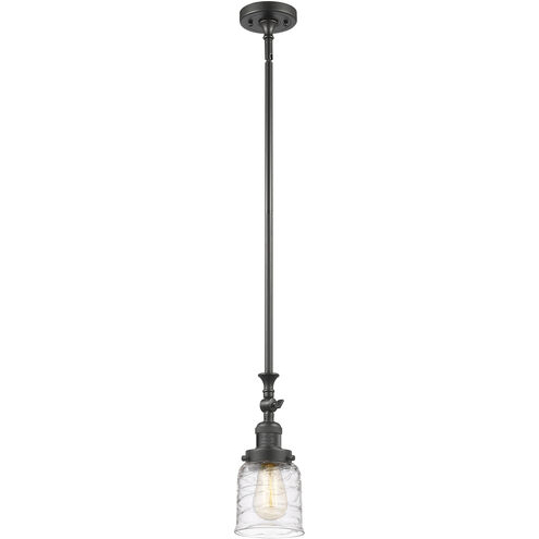 Franklin Restoration Bell 1 Light 5 inch Oil Rubbed Bronze Mini Pendant Ceiling Light in Incandescent, Deco Swirl