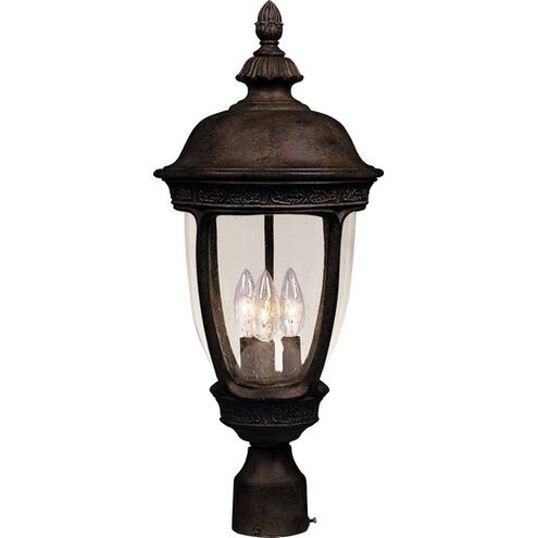 Knob Hill DC 3 Light 28 inch Sienna Outdoor Pole/Post Lantern