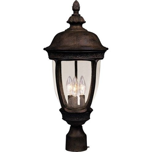 Knob Hill DC 3 Light 28 inch Sienna Outdoor Pole/Post Lantern