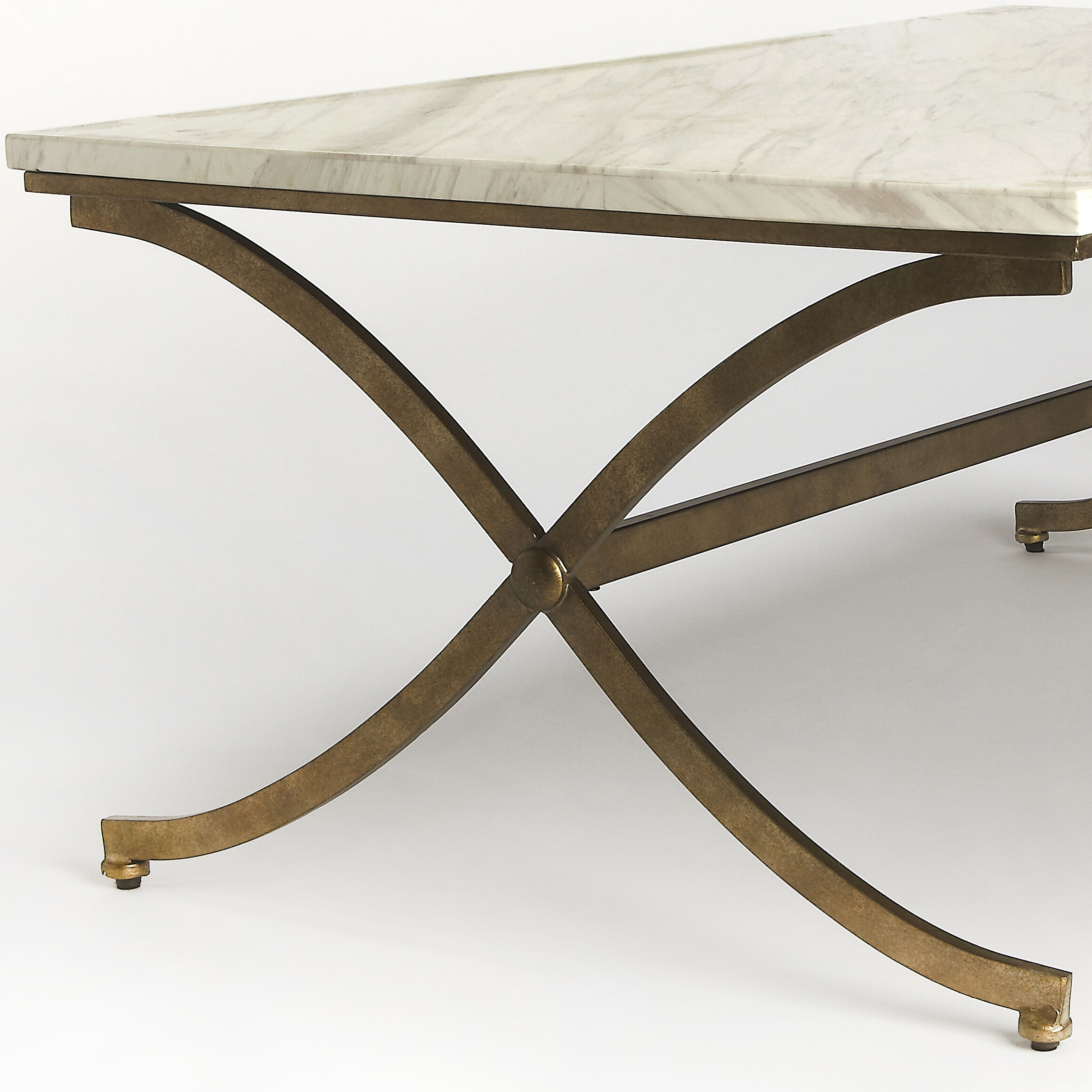 Butler Loft Pamina Travertine 48 X 28 inch Antique Gold Cocktail Table