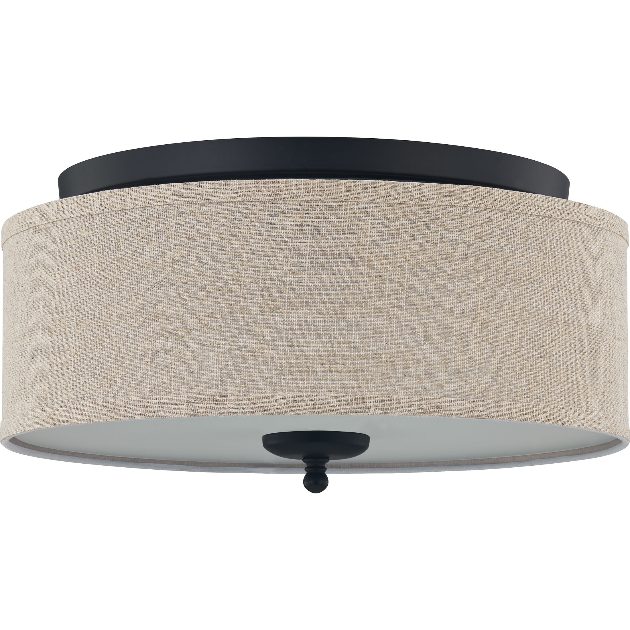 Blanche 3 Light 16 inch Matte Black Flush Mount Ceiling Light