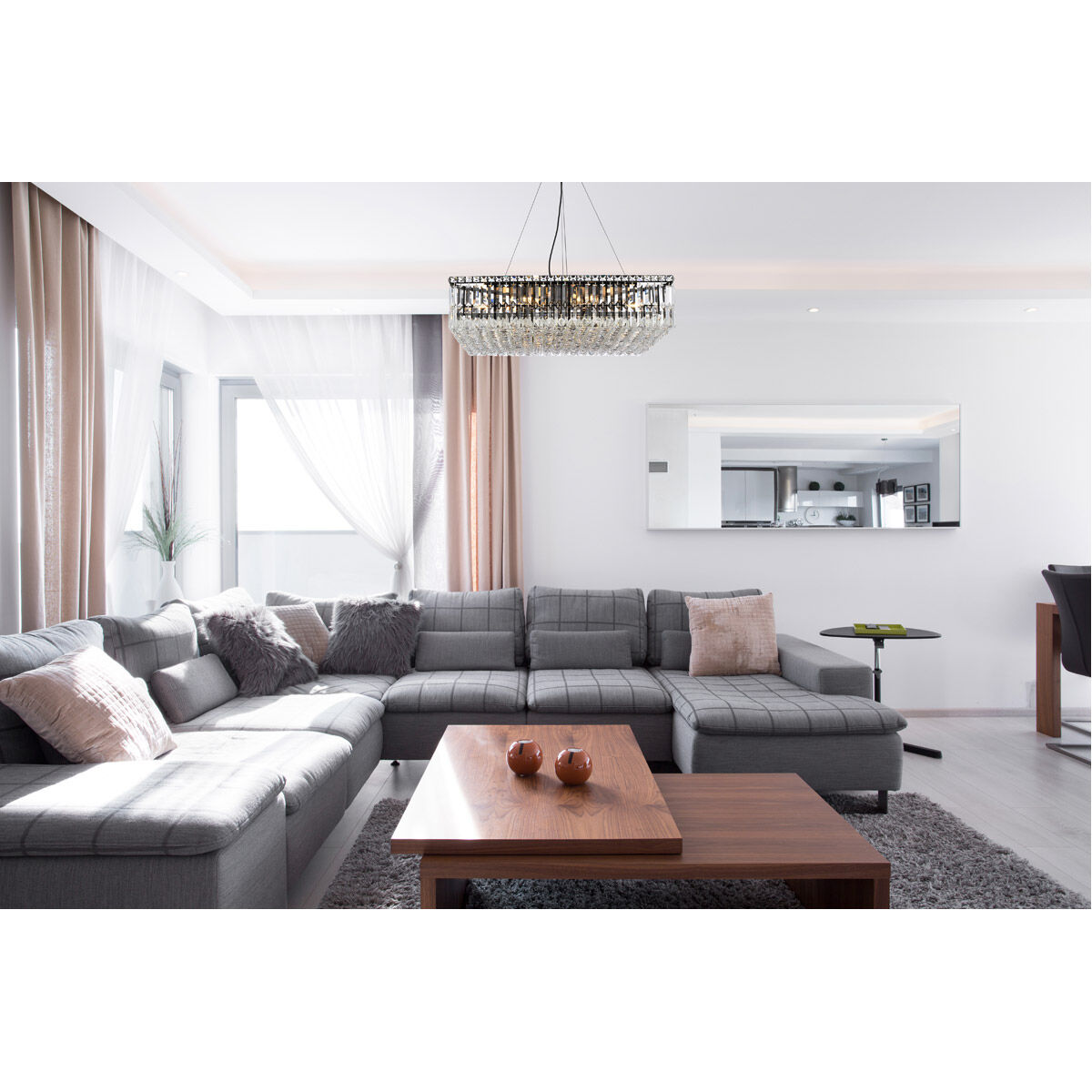 Maxime 12 Light 32 inch Black and Clear Chandelier Ceiling Light in Royal Cut