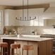 Jheni 5 Light 45 inch Matte Black Linear Chandelier Ceiling Light
