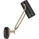 Ruehl 14 inch 9 watt Black Swing Arm Wall Sconce Wall Light