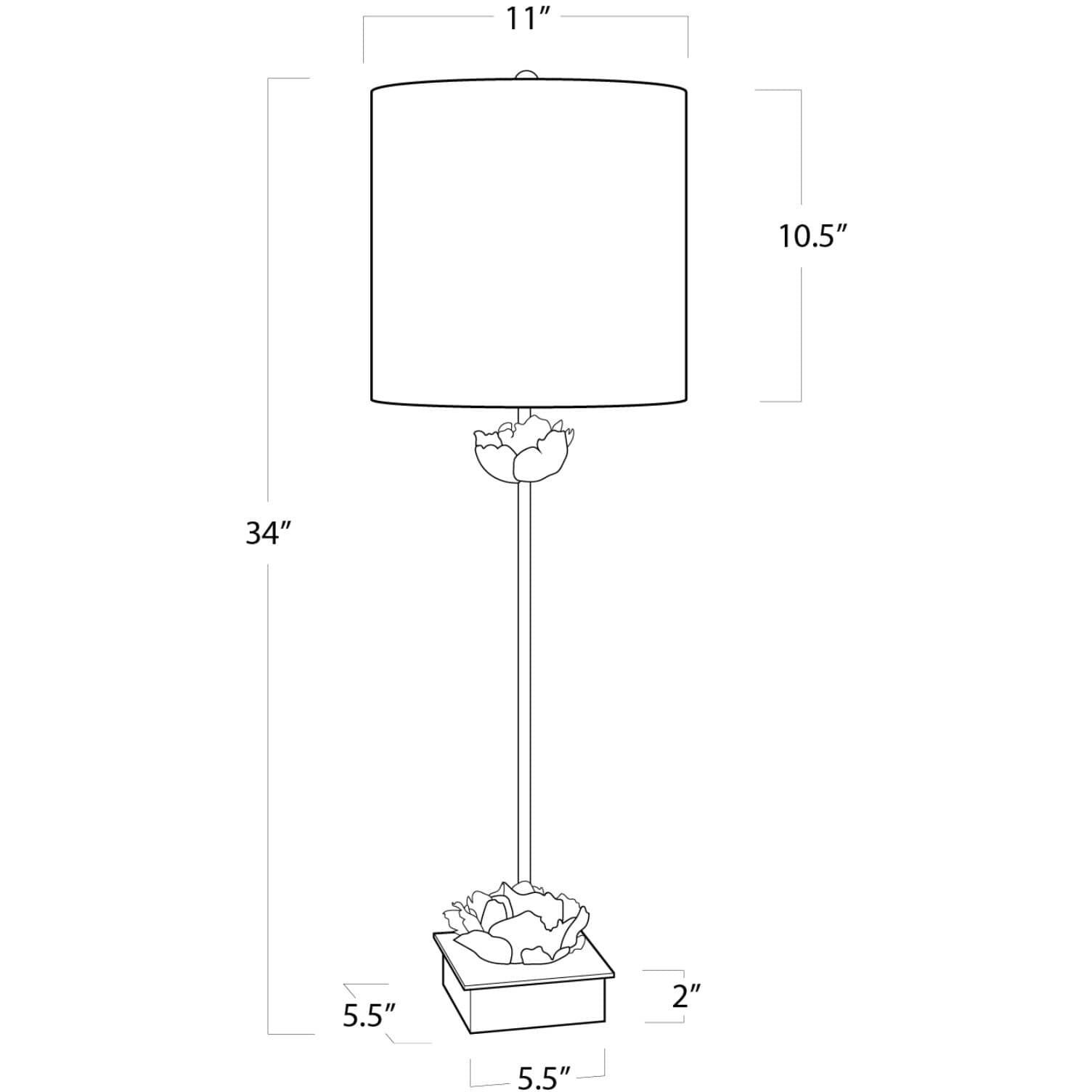 Adeline 34 inch 60.00 watt Gold Table Lamp Portable Light, Buffet Lamp