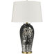 Causeway Waters 30 inch 150.00 watt Black Marbleized with Gold Table Lamp Portable Light