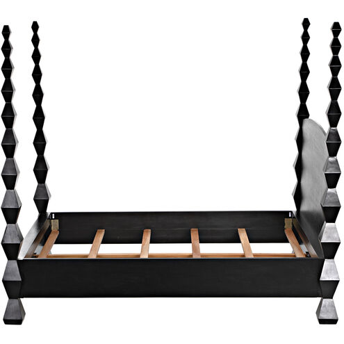 Brancusi Hand Rubbed Black Bed, Queen