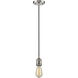 Franklin Restoration Bare Bulb 1 Light 2 inch Brushed Satin Nickel Mini Pendant Ceiling Light, Franklin Restoration