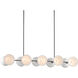 Soba 10 Light 55.5 inch Hiroshi Gray/White Chandelier Ceiling Light