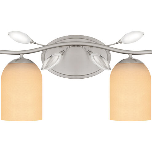 Ulysses 2 Light 16 inch Brushed Nickel Bath Light Wall Light, Medium