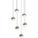 Grapes LED 10.5 inch Satin Nickel Cluster Pendant Ceiling Light in Small