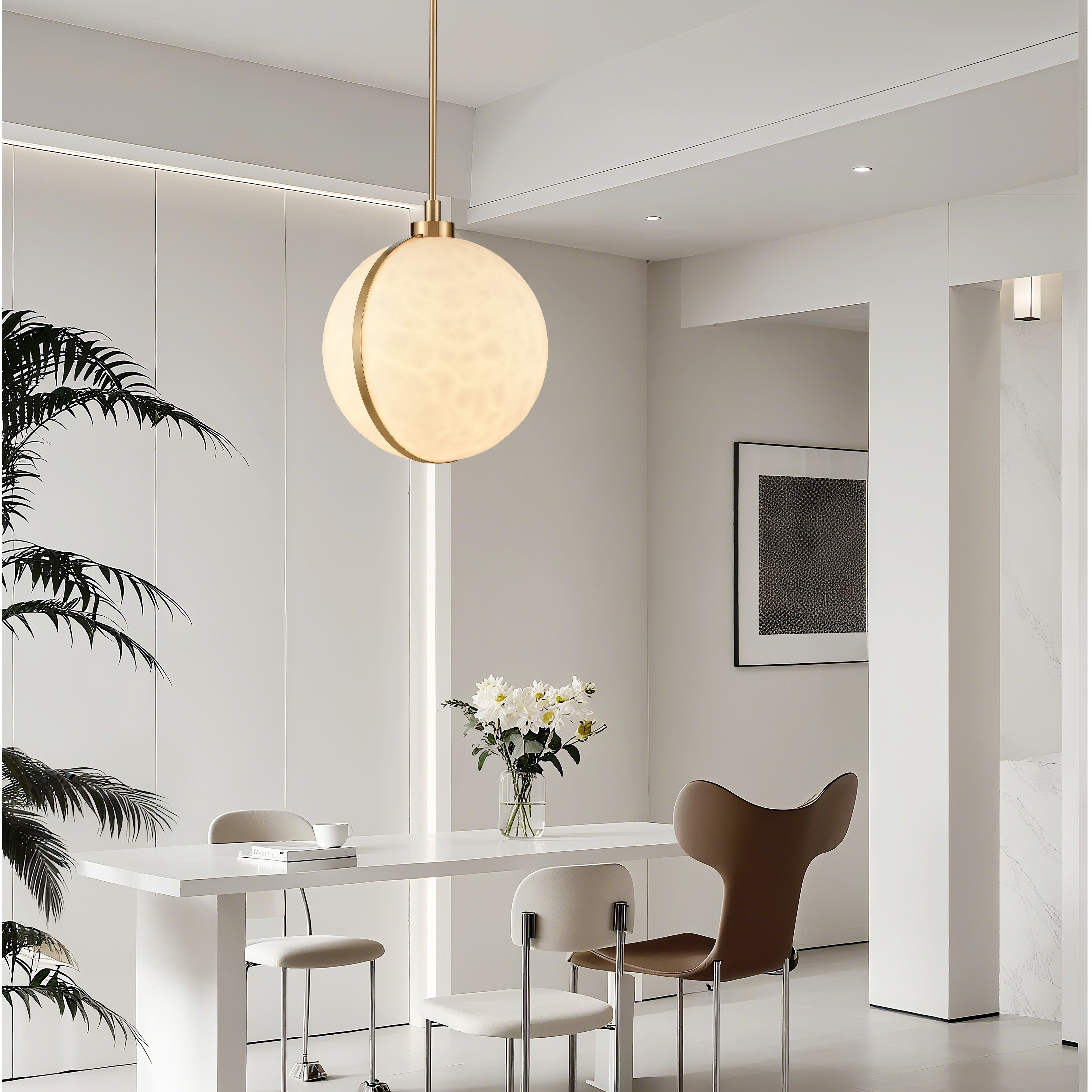 Lumis 1 Light 15.75 inch Lacquered Gold Pendant Ceiling Light, Converts to Semi Flush